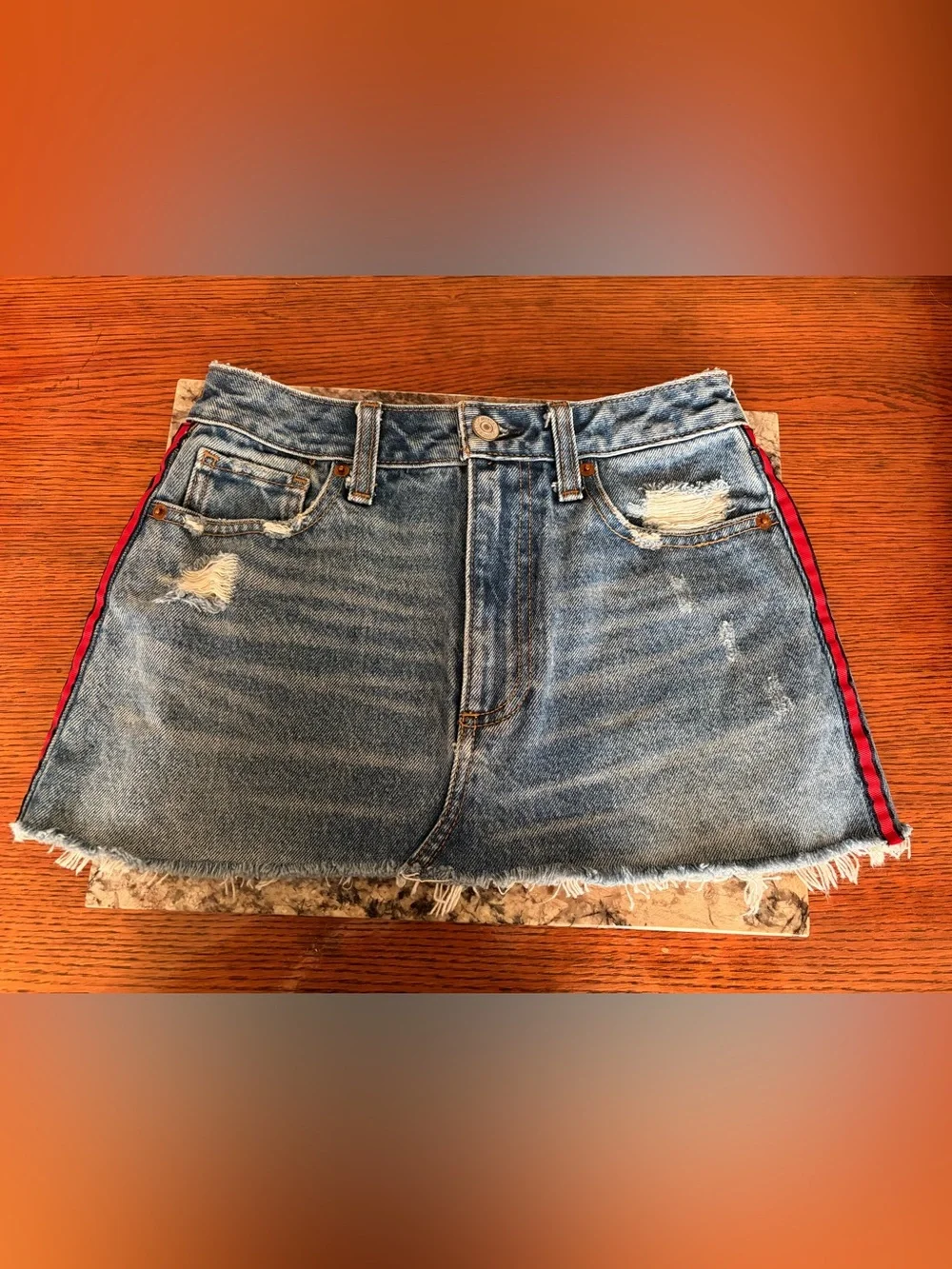 Abercrombie & Fitch Zoe Denim Micro Jean Skirt